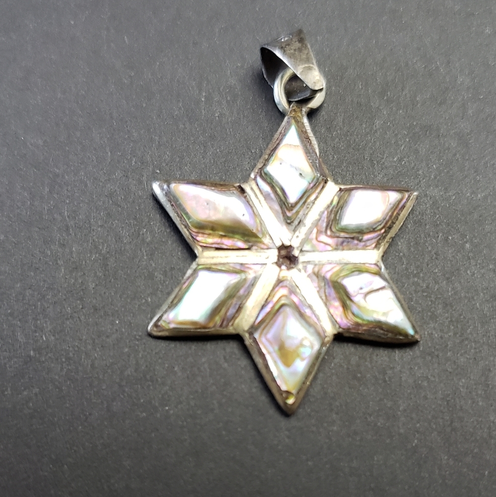 Vintage abalone star pendent